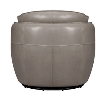 Sydney Leather Swivel Chair - Mushroom