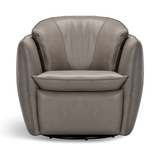 Sydney Leather Swivel Chair - Mushroom thumbnail 2