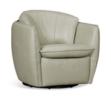 Sydney Leather Swivel Chair - Sage thumbnail 1