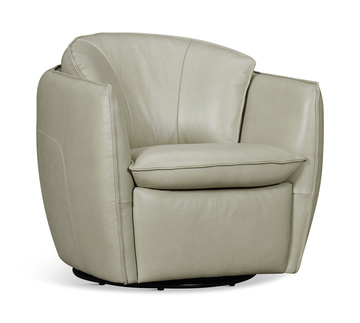 Sydney Leather Swivel Chair - Sage