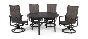 image Cabrisa II 5 Piece Patio Dining Set - Woven Seat 