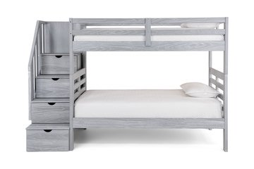 Skyler Twin/Twin Bunk Bed With Stairs - Grey