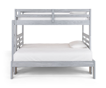 Skyler Twin/Full Bunk Bed With Ladder - Grey