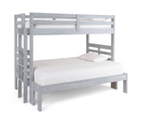 Skyler Twin/Full Bunk Bed With Ladder - Grey thumbnail 1