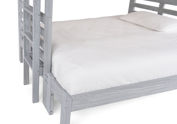 Skyler Twin/Full Bunk Bed With Ladder - Grey