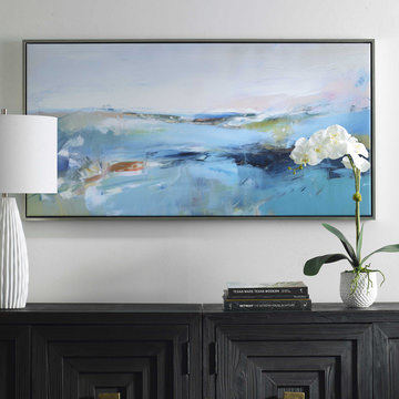 “For the Love of the Sea” Framed Abstract Giclee On Canvas