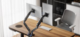 Ergo Office Motion Power Desk With Dual Arm Monitor Mount thumbnail 3