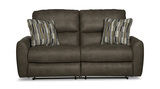 Bronx Reclining Loveseat - Pebble thumbnail 1