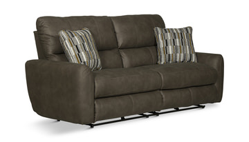 Bronx Power Reclining Sofa - Pebble