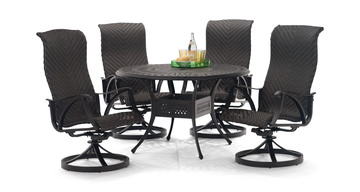 San Tropez 5 Piece Woven Patio Dining Set