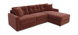 ModularOne 3 Piece Sectional - Merlot thumbnail 1