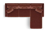 ModularOne 3 Piece Sectional - Merlot thumbnail 3