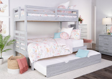 Skyler Twin/Full Bunk Bed - Grey