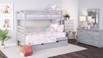 Skyler Twin/Full Bunk Bed - Grey