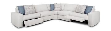 Toronto 5 Piece Power Reclining Sectional - Oyster