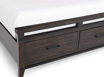 Urban Barn Queen Bookcase Storage Bed - Charcoal