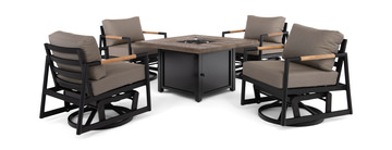 image Eden Metro 5 Piece Fire Table Chat Set 