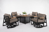 Eden Metro 5 Piece Fire Table Chat Set  thumbnail 2