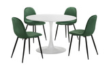 Harvey Table With 4 Ivy Chairs - Green thumbnail 1