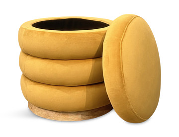 Haruko Storage Ottoman - Gold
