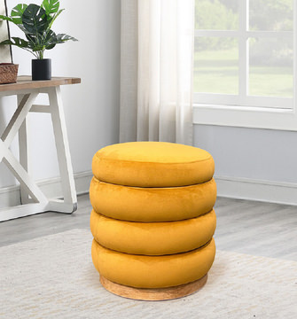 Haruko Storage Ottoman - Gold