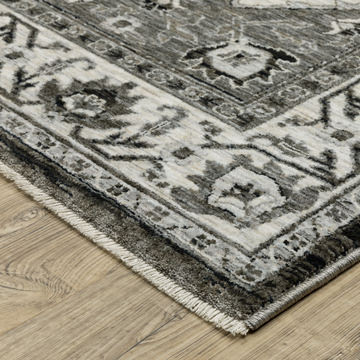 Chamberlain Charcoal/Ivory Area Rug - 9′10″ X 12′10″