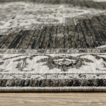 Chamberlain Charcoal/Ivory Area Rug - 9′10″ X 12′10″