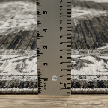 Chamberlain Charcoal/Ivory Area Rug - 9′10″ X 12′10″