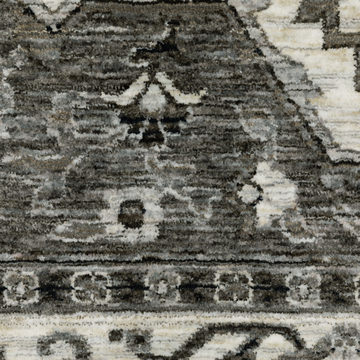 Chamberlain Charcoal/Ivory Area Rug - 9′10″ X 12′10″