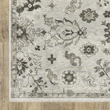 Chamberlain Grey/Ivory Area Rug - 7′10″ X 10′10″