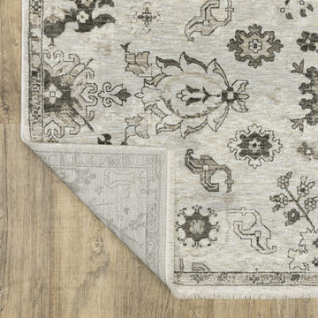 Chamberlain Grey/Ivory Area Rug - 7′10″ X 10′10″