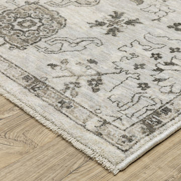 Chamberlain Grey/Ivory Area Rug - 7′10″ X 10′10″