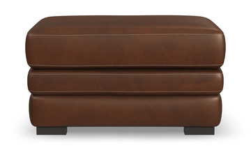 David Leather Ottoman