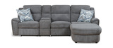 Maya 4 Piece Power Reclining Sectional with Right Chaise - Graphite thumbnail 1