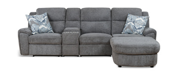 image Maya 4 Piece Power Reclining Sectional with Right Chaise - Graphite