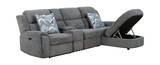 Maya 4 Piece Power Reclining Sectional with Right Chaise - Graphite thumbnail 2