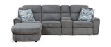 Maya 4 Piece Power Reclining Sectional with Left Chaise - Graphite thumbnail 1