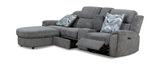 Maya 4 Piece Power Reclining Sectional with Left Chaise - Graphite thumbnail 4