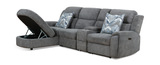 Maya 4 Piece Power Reclining Sectional with Left Chaise - Graphite thumbnail 3