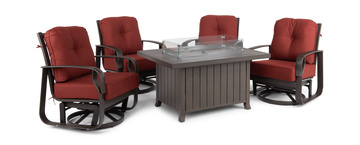 image San Remo Wheaton 5 Piece Patio Fire Table Set