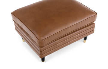 Byron Leather Ottoman