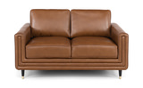 Byron Leather Loveseat thumbnail 1