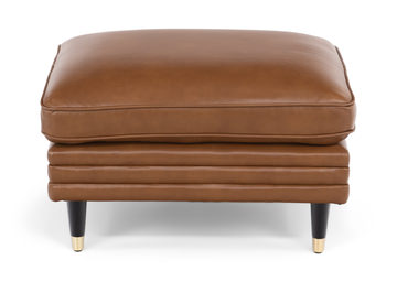 Byron Leather Ottoman