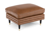 Byron Leather Ottoman thumbnail 1