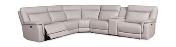 Marie 6 Piece Leather Power Reclining Sectional
