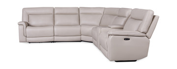 Marie 6 Piece Leather Power Reclining Sectional