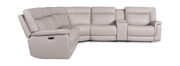 Marie 6 Piece Leather Power Reclining Sectional