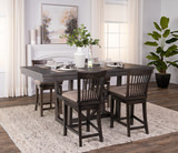 Kateri Denali Table And 4 Kateri Swivel Counter Stools thumbnail 4