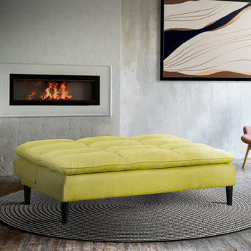 Pascal Convertible Sleeper Sofa - Chartreuse