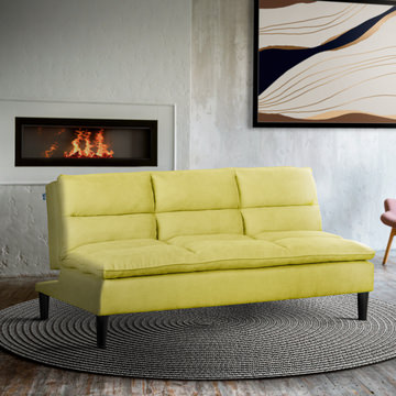 Pascal Convertible Sleeper Sofa - Chartreuse